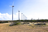 Windmills in the cunucu from Aruba